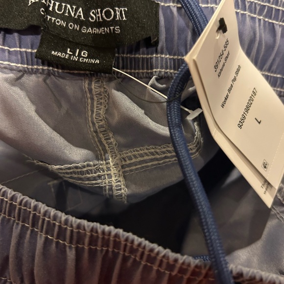 Cotton Men's Kahuna Drawstring Shorts, Worker Blue, Size L New - Picture 5 of 5